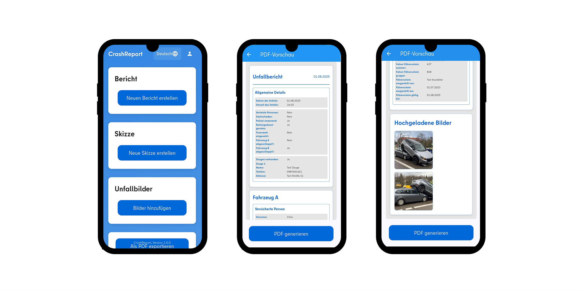 CrashReport – screenshot